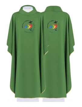 Chasuble in green - Jubilee 2025 (Pilgrims of Hope) - inscription in Latin