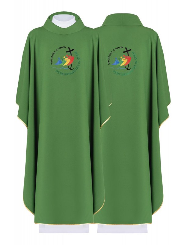 Chasuble in green - Jubilee 2025 (Pilgrims of Hope) - inscription in Latin