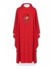 Chasuble in red - Jubilee 2025 (Pilgrims of Hope) - inscription in Latin