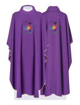 Chasuble in purple - Jubilee 2025 (Pilgrims of Hope) - inscription in Latin