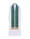 Embroidered green stole Jubilee 2025 (Peregrinantes in Spem)