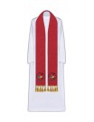 Embroidered red stole Jubilee 2025 (Peregrinantes in Spem)