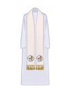 Embroidered ecru stole Jubilee 2025 (Peregrinantes in Spem)