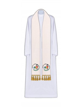 Embroidered ecru stole Jubilee 2025