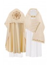 Liturgical veil, embroidered - gold IHS (36)