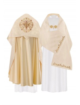 Velo liturgico, ricamato - oro IHS (36)