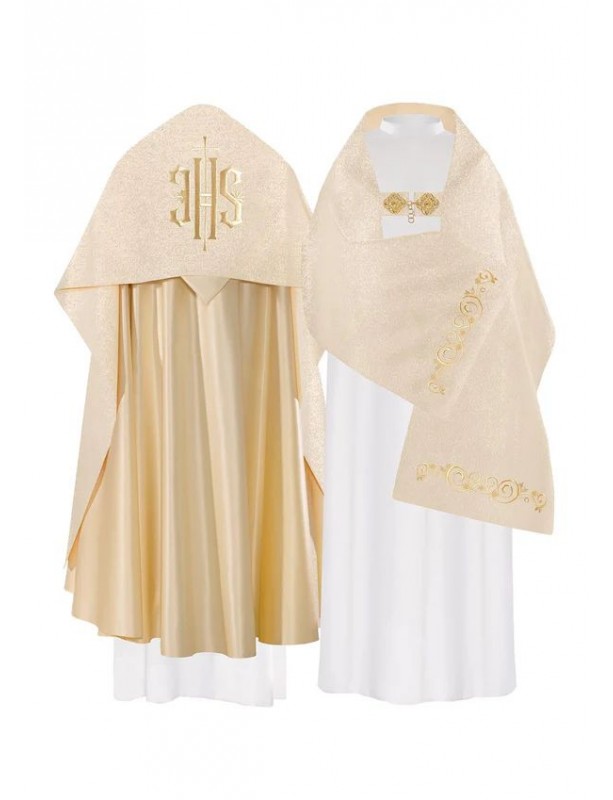 Liturgical veil, embroidered IHS - gold (38)