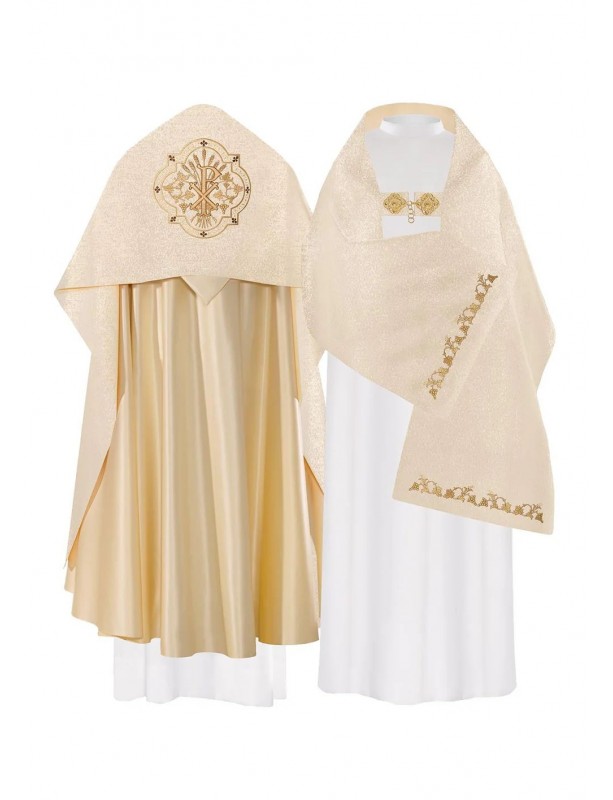 Liturgical veil, embroidered PX - gold (40)