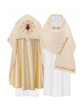 Liturgical veil, embroidered Heart of Jesus - gold (41)