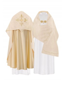 Liturgical veil, embroidered Cross - gold (42)