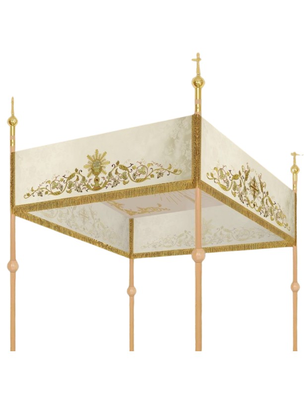 Eucharistic Procession Canopy – Ornate with Gold Fringe