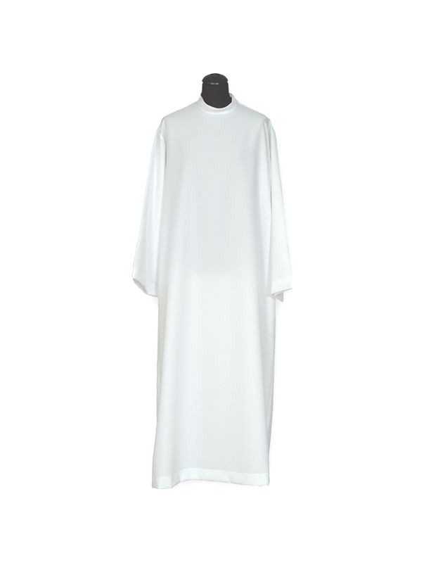 Alb with fold-over collar and zipper up to the shoulder - 170 cm (66.9 inches)