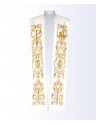 Stole with Gold Chi-Rho, Lamb of God, Wheat, and Grapevine Embroidery