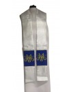 Embroidered Marian cope - silver glitter (87)