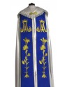 Embroidered Marian cope - silver glitter (87)