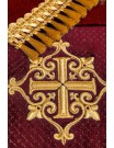 Priest's stole, embroidered velvet, red (53H)