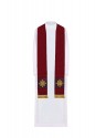 Priest's stole, embroidered velvet, red (53H)