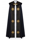 Black embroidered cope with black velvet belt (30H)