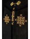Black embroidered cope with black velvet belt (30H)