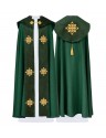 Green cope, embroidered, velvet green belt (33H)