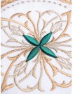 Chalice linen set, green cross embroidery (77H)