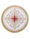 Chalice linen set, linen, embroidered red cross (78H)