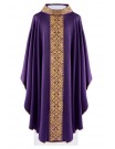 Purple embroidered chasuble, crosses (H202)