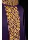 Purple embroidered chasuble, crosses (H202)