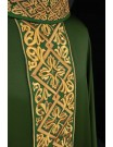 Embroidered green chasuble, crosses (H203)