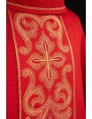 Embroidered red chasuble, crosses (H204)