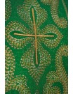 Green embroidered chasuble, crosses (H206)