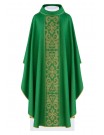 Green embroidered chasuble, crosses (H206)
