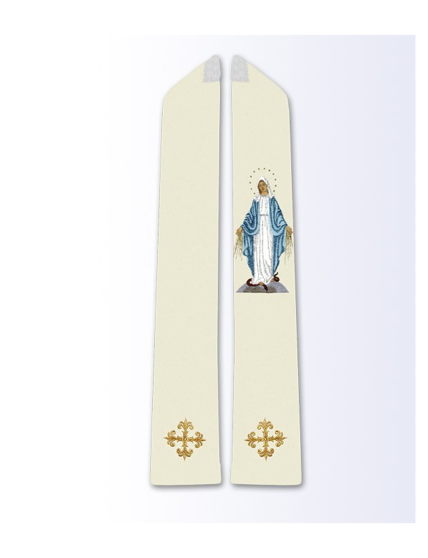 A estola com imagem de Maria Imaculada