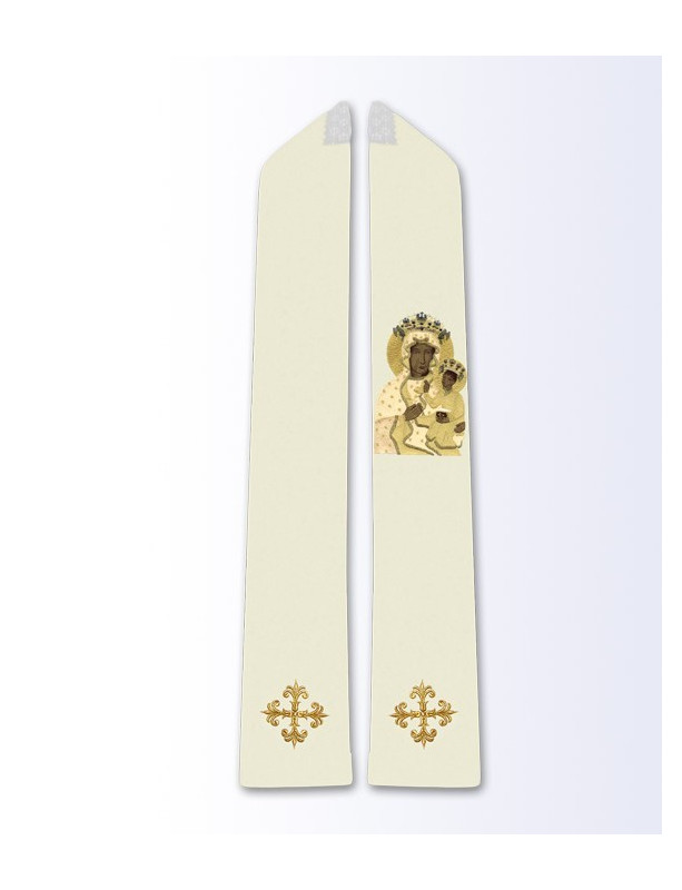 Estola com imagem de Nossa Senhora de Czestochowa