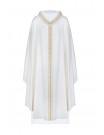 White chasuble with embroidered collar and belt (H221)