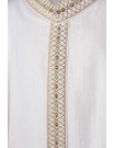 White chasuble with embroidered collar and belt (H221)