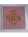 Pink embroidered chalice pall with IHS (7)