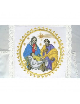 Embroidered chalice linen set Holy Family (190K)