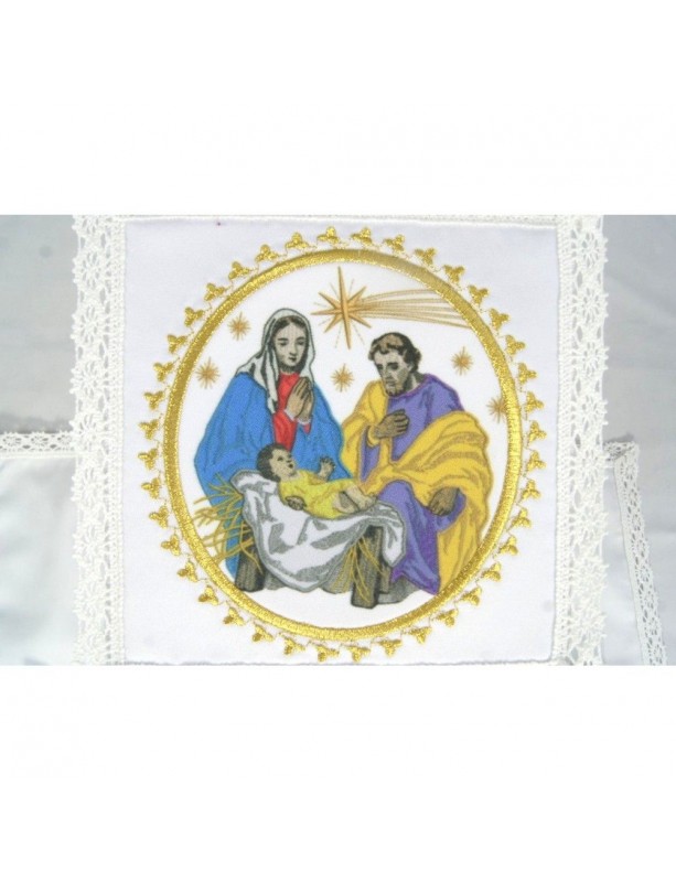 Embroidered chalice linen set Holy Family (190K)
