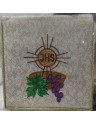Embroidered burse for the sick, ecru with gold patterns (46)