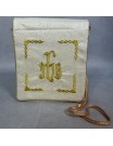 Embroidered burse with IHS - gold (D)