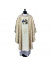 Embroidered chasuble - Christmas, brocade fabric, rosette (3)