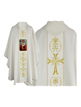Chasuble with Santa Claus print