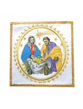 Christmas chalice pall - embroidered