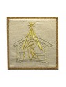 Christmas chalice pall - embroidered, brocade fabric (2)