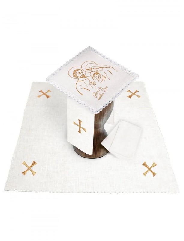 Chalice linen set, linen, Christmas (84H)