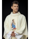 Chasuble with embroidered image of the Holy Family (H101)
