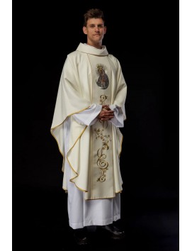 Chasuble with embroidered image of Our Lady of Ostra Brama (102H)