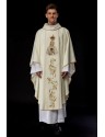 Chasuble with embroidered image of Our Lady of Fatima (105H)