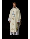 Chasuble with embroidered image of Our Lady of Fatima (106H)